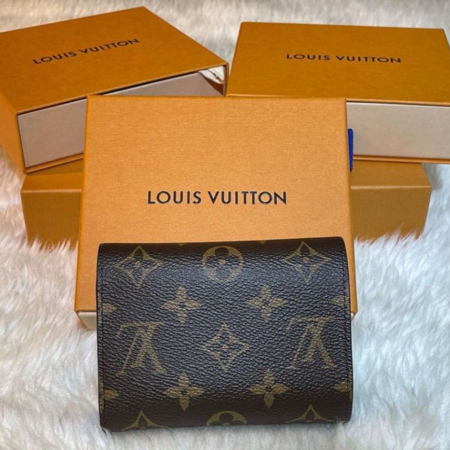 【LOUIS VUITTON LV 路易威登】LOUIS VUITTON-經典花紋三折零錢短夾(下單前須先私訊)-4