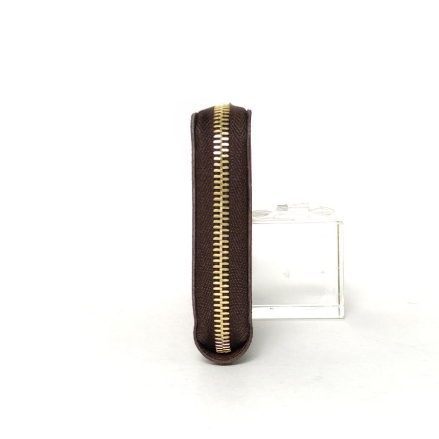 LOUIS VUITTON 棕色棋盤格PVC2010長款拉鏈錢包肩背包-3