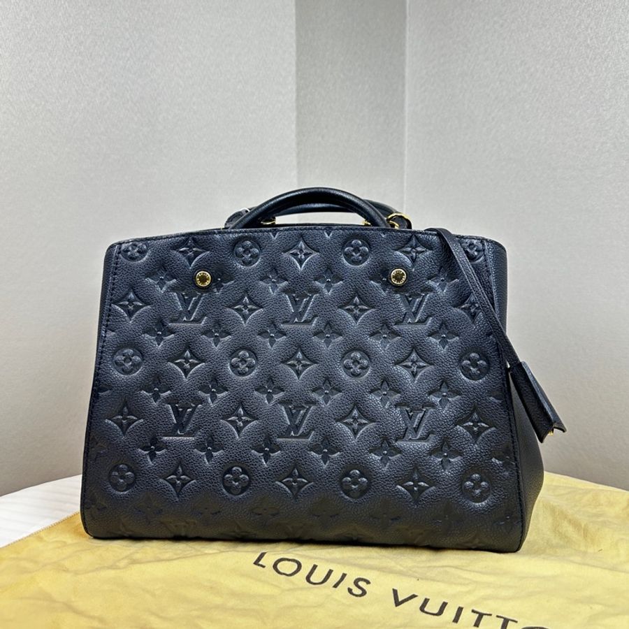 路易威登/Louis Vuitton Montaigne黑色壓紋蒙田包34x17x24cm-9