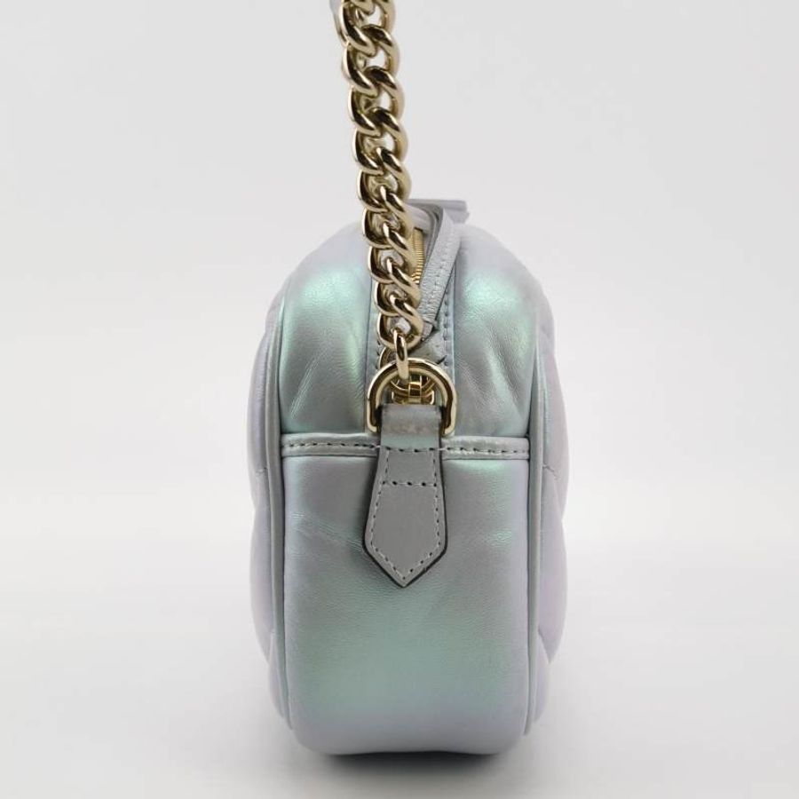 Gucci GG Marmont 小號羊皮V紋絎縫雙G標誌斜挎包-3