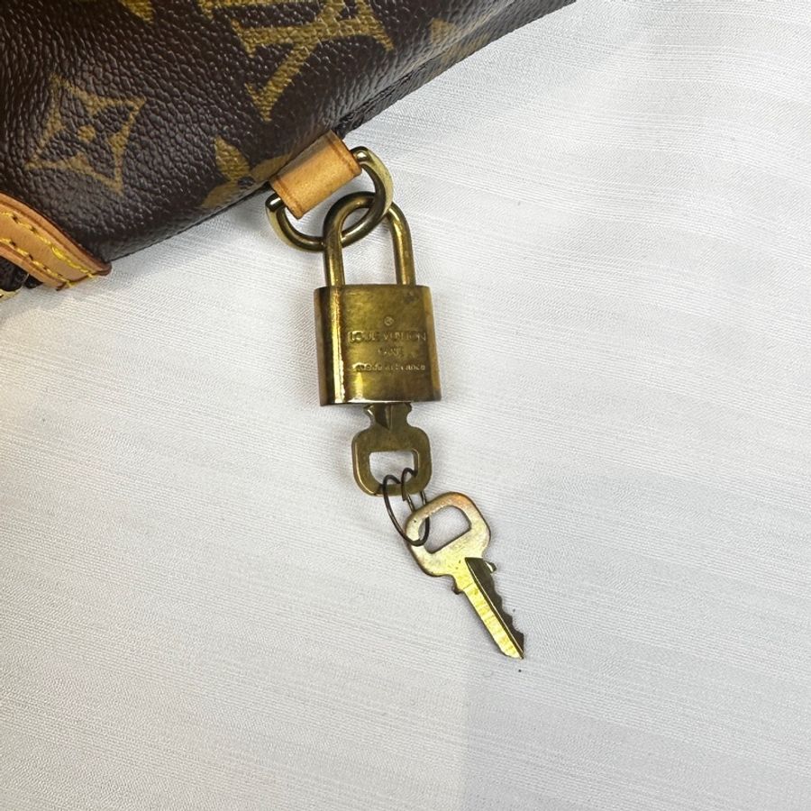 路易威登/Louis Vuitton lockit老花直式手提托特包31x16x37cm-6