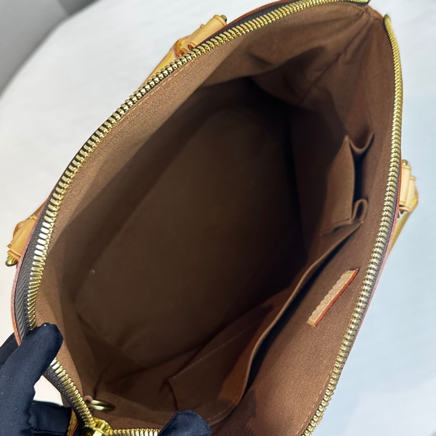 路易威登/Louis Vuitton lockit老花直式手提托特包31x16x37cm-7