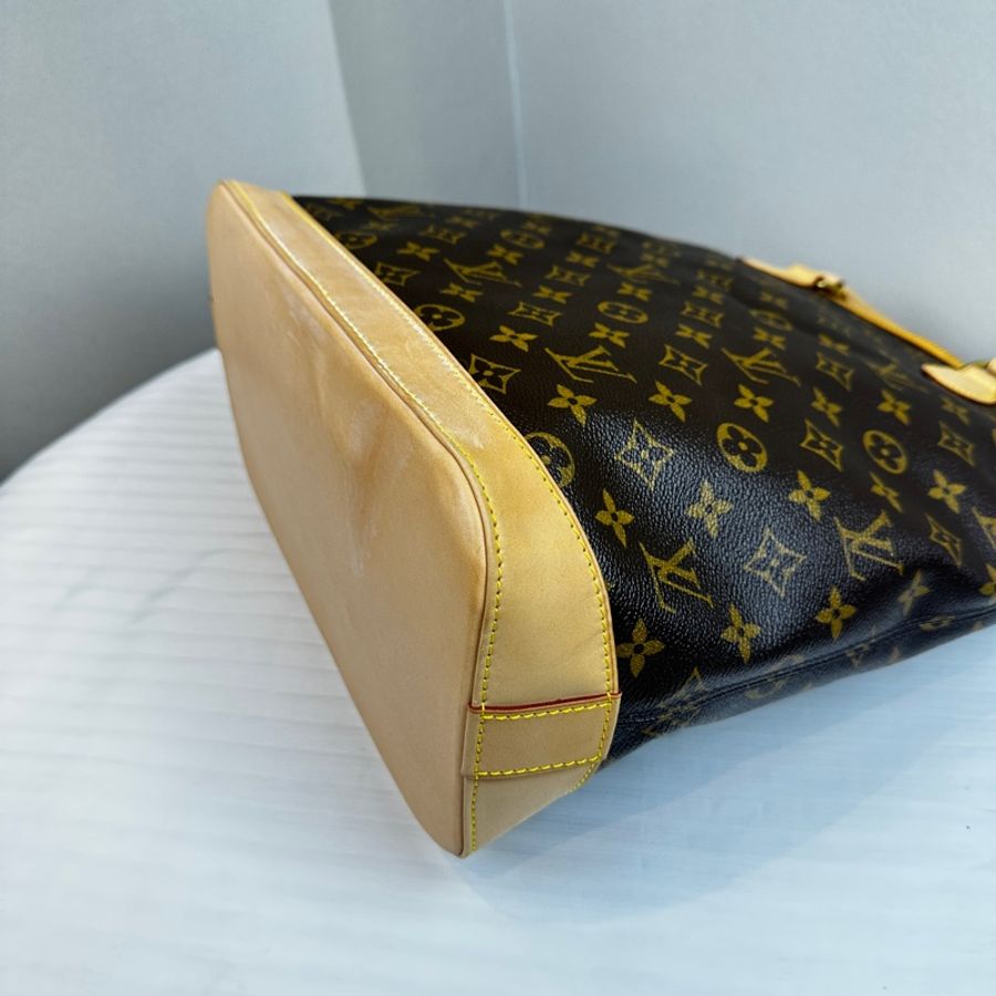 路易威登/Louis Vuitton lockit老花直式手提托特包31x16x37cm-11
