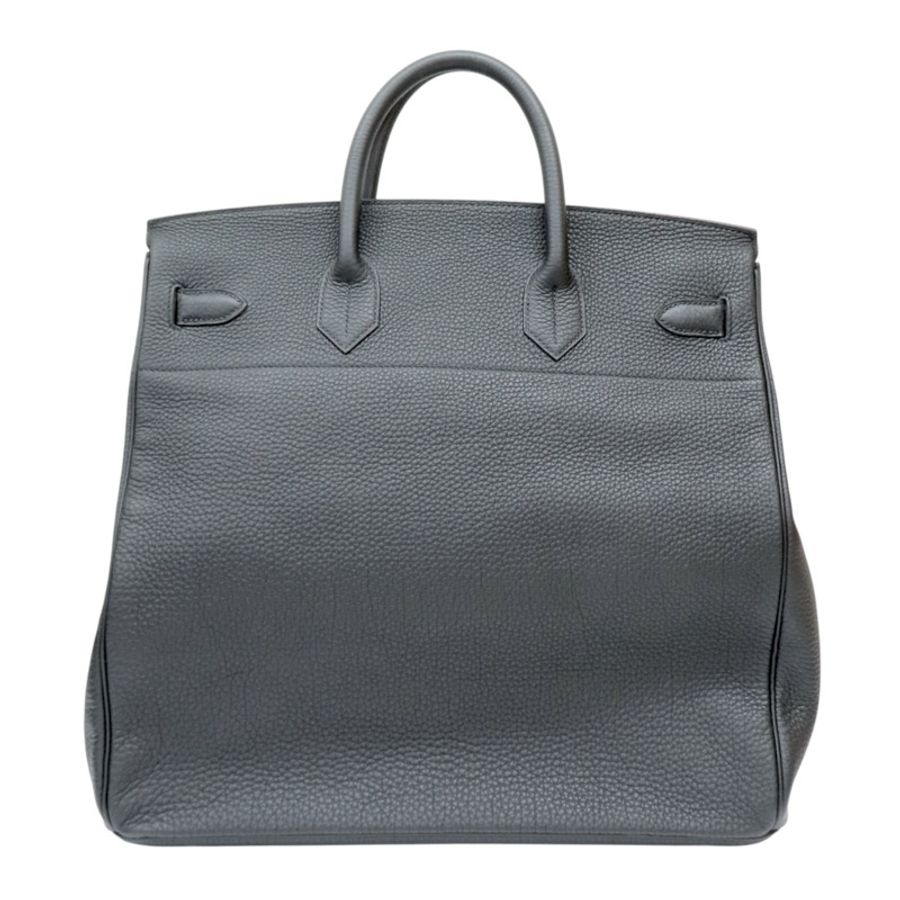 黑色Togo皮革 Hac Haut A Courroies 40包 U刻 銀扣【HERMES 愛馬仕】-1