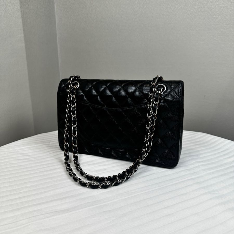 香奈兒/Chanel 經典cf菱格紋銀扣鏈條斜挎包單肩包 26×7×16cm-10