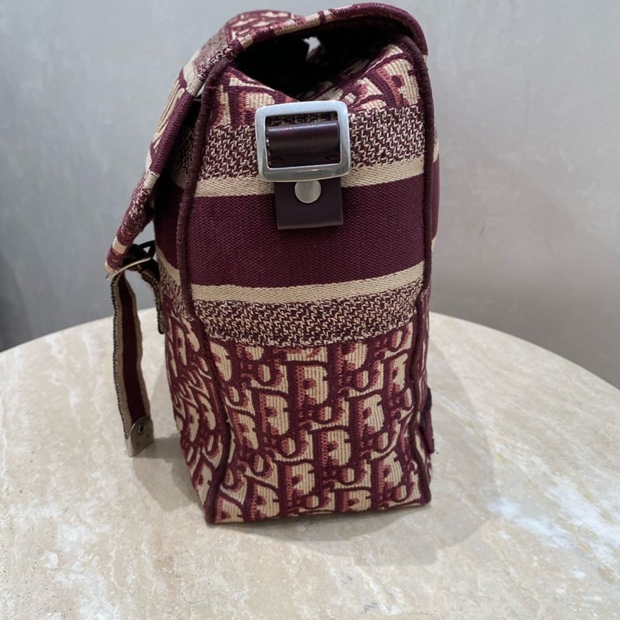 Dior 迪奧 中號 Diorcamp手袋 紅色格紋布Oblique印花刺繡單肩斜挎包郵差包 尺寸約27×25×12,自重輕容量大-9