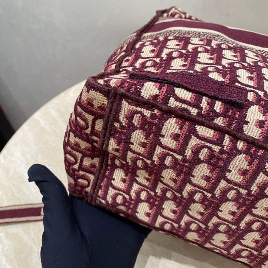 Dior 迪奧 中號 Diorcamp手袋 紅色格紋布Oblique印花刺繡單肩斜挎包郵差包 尺寸約27×25×12,自重輕容量大-20