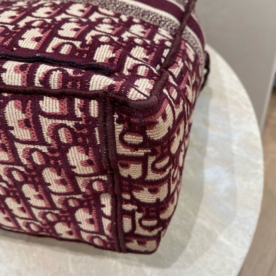 Dior 迪奧 中號 Diorcamp手袋 紅色格紋布Oblique印花刺繡單肩斜挎包郵差包 尺寸約27×25×12,自重輕容量大-21
