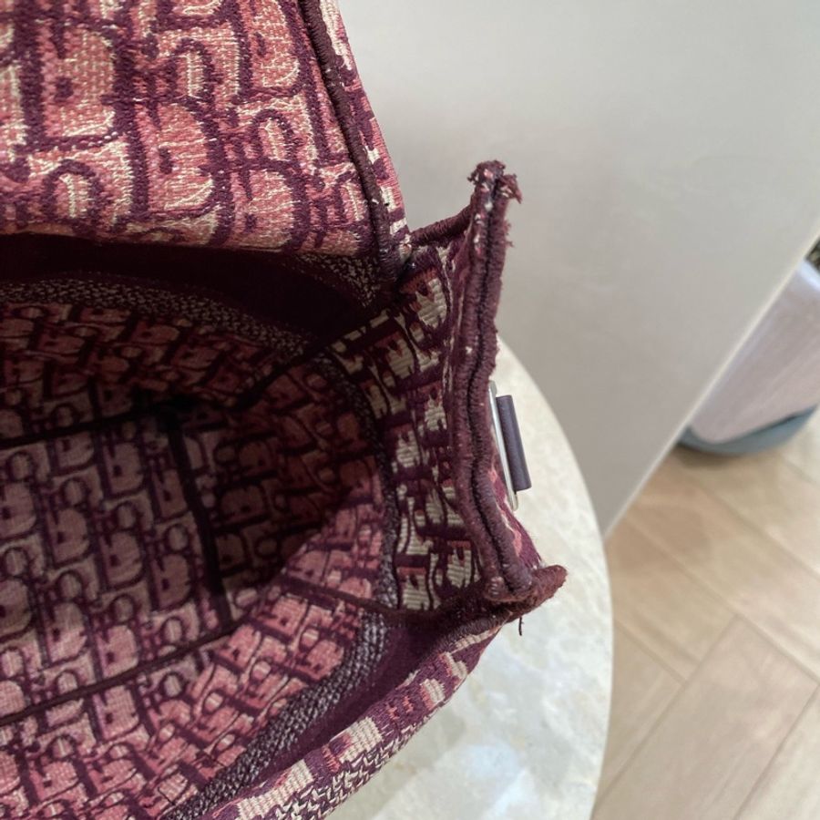 Dior 迪奧 中號 Diorcamp手袋 紅色格紋布Oblique印花刺繡單肩斜挎包郵差包 尺寸約27×25×12,自重輕容量大-27