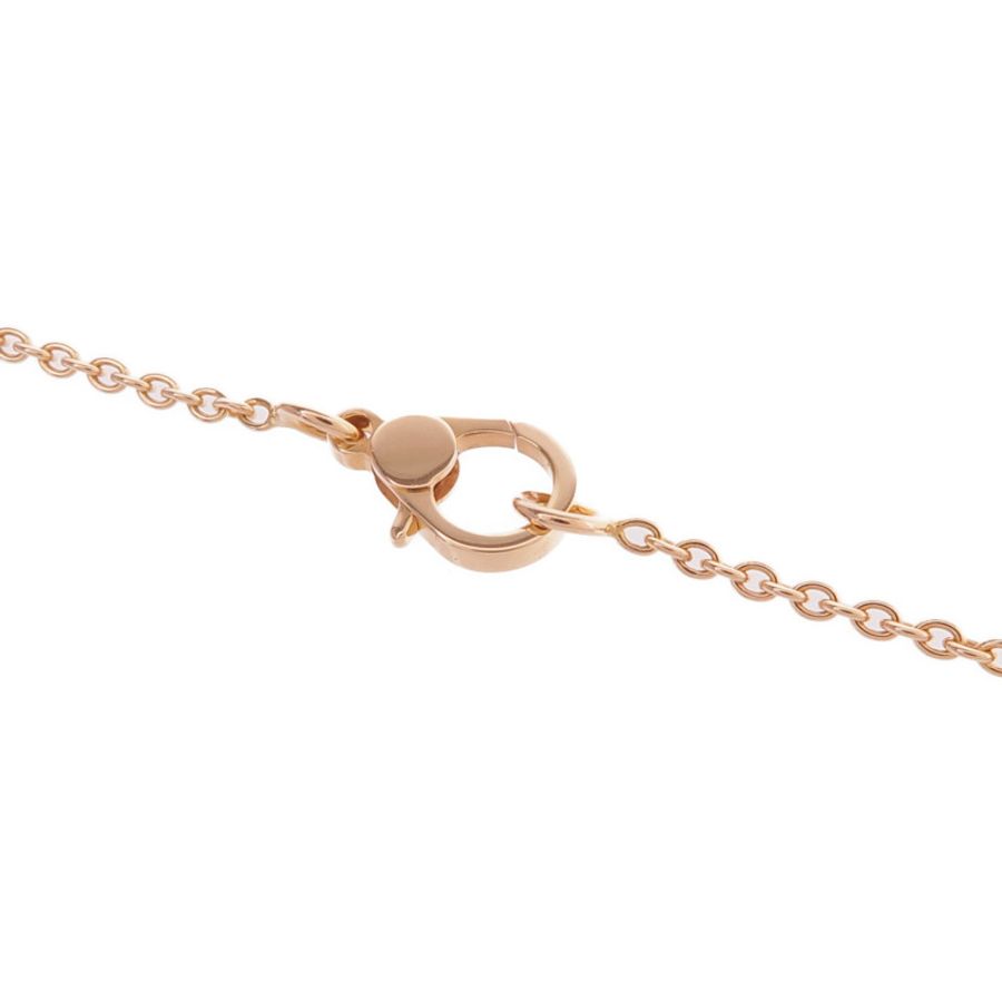 HERMES 18K玫瑰金Finesse Pendant鑽石項鍊-4