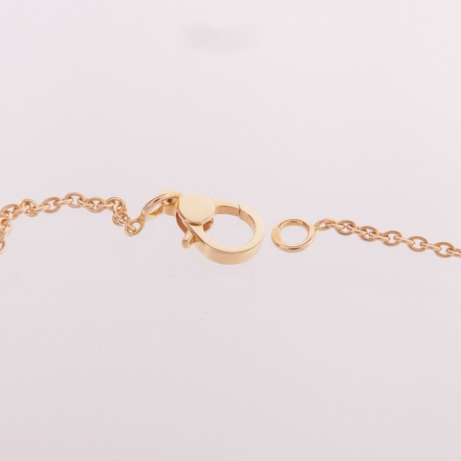 HERMES 18K玫瑰金Finesse Pendant鑽石項鍊-5