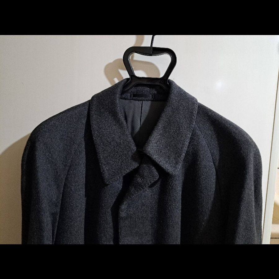 (補貨中)XL碼/近新極美/原價18萬/二手LANVIN /時尚男神長大衣/羊絨/深灰色-6