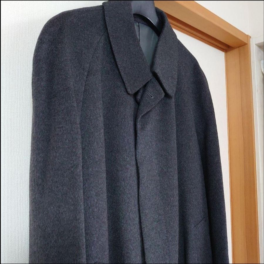 (補貨中)XL碼/近新極美/原價18萬/二手LANVIN /時尚男神長大衣/羊絨/深灰色-26
