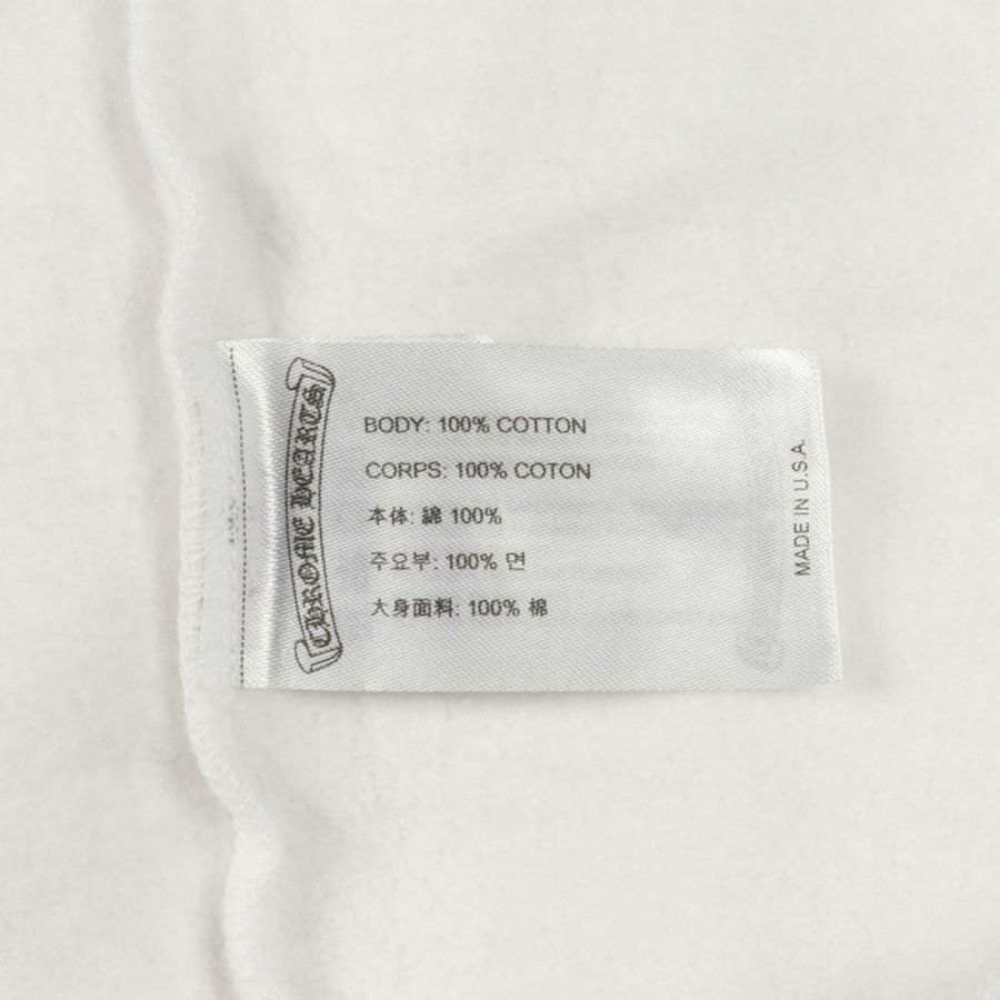 CHROME HEARTS 馬蹄形連帽衫,純棉,白色,二手,男 L 碼-3