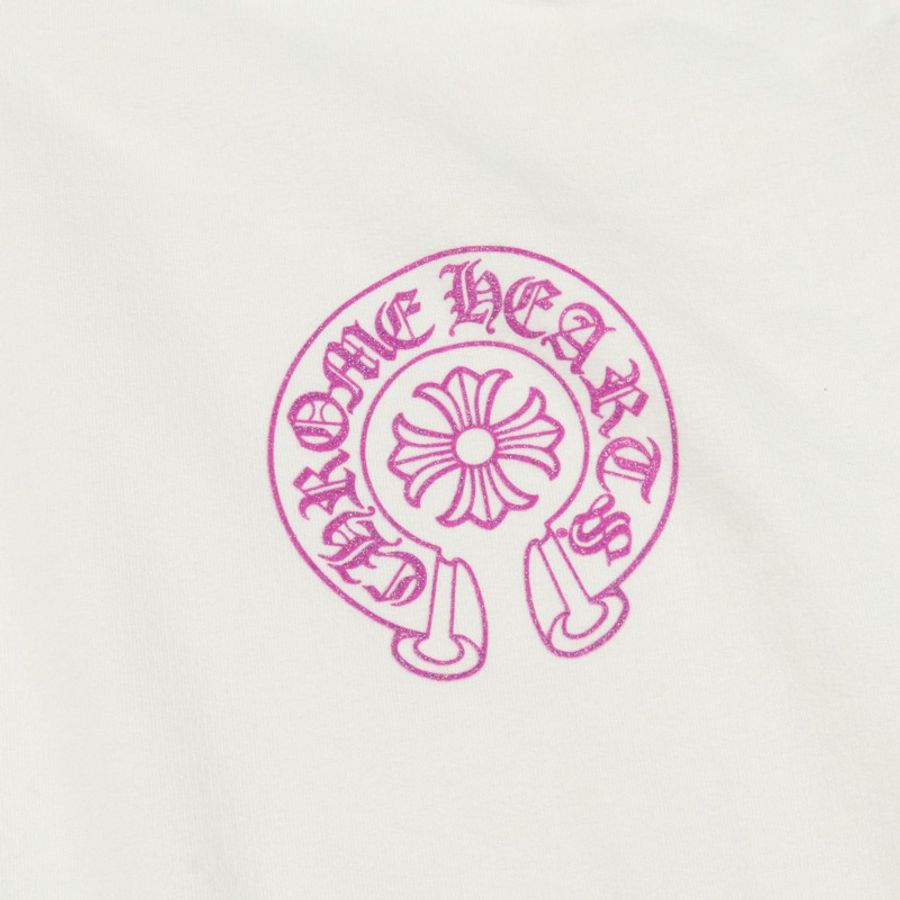 CHROME HEARTS 馬蹄形連帽衫,純棉,白色,二手,男 L 碼-5