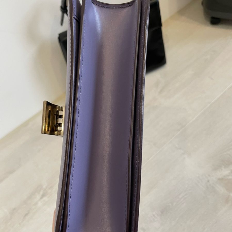 Celine 紫色中號box包-2