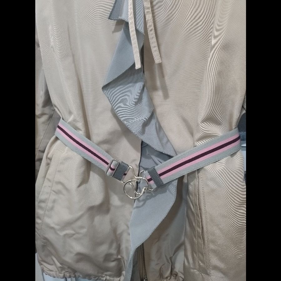 Prada 駝布拉鍊有帽尼龍外套-10