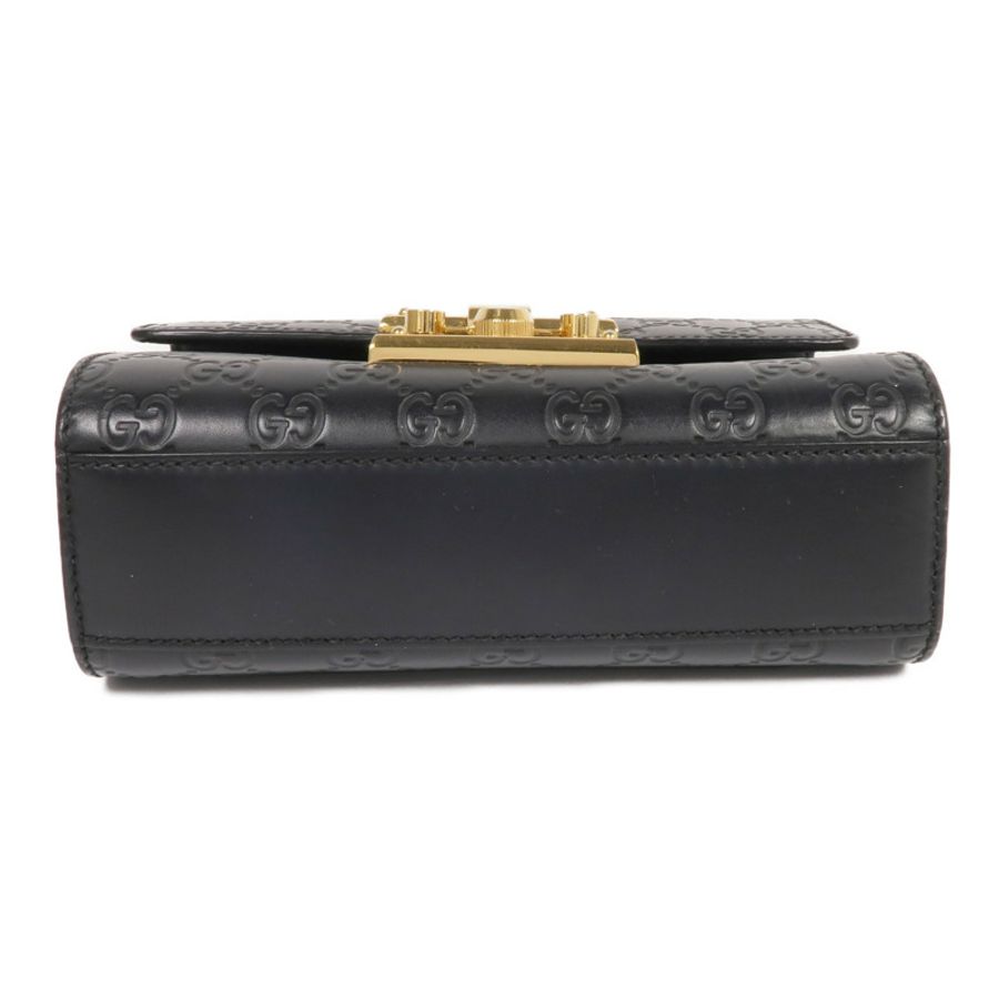 GUCCI 牛皮皮革Padlock Small金扣鏈帶肩背袋-3