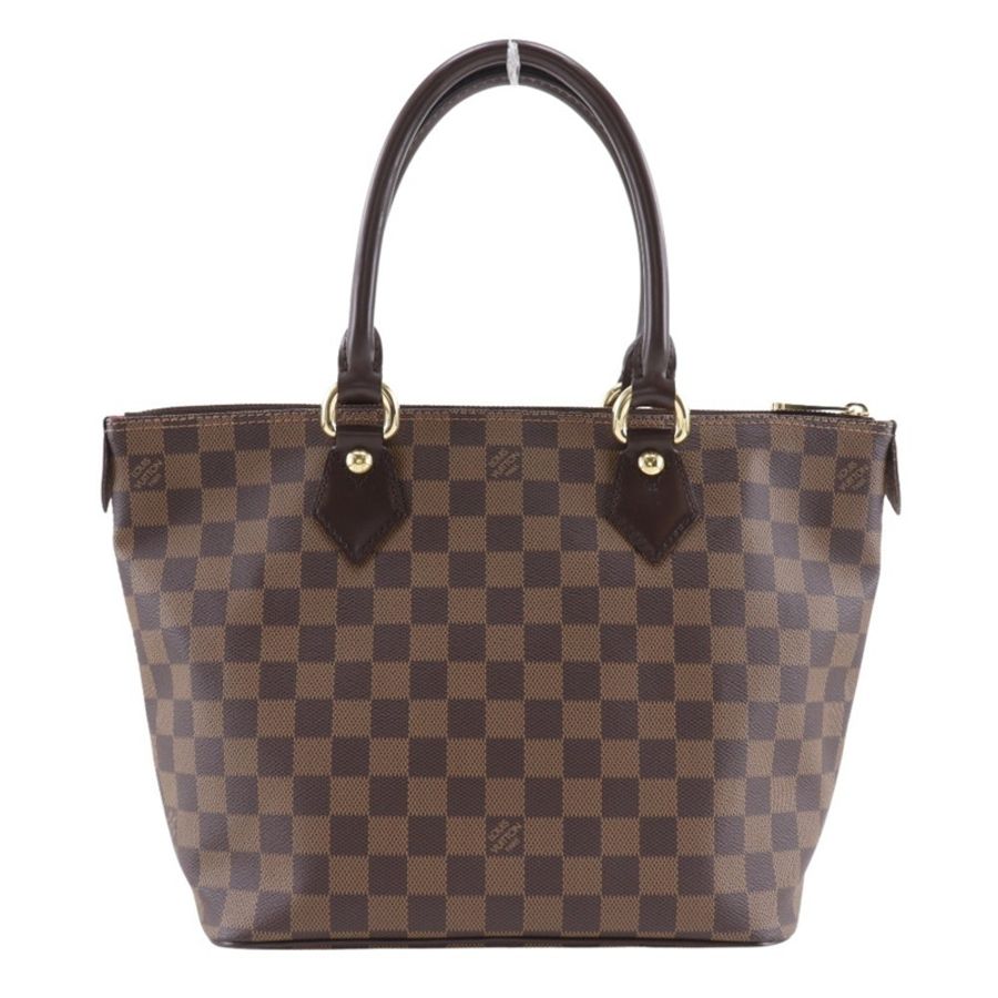 路易威登 Saleya PM 手提包 N51183 Damier 帆布 2007 棕色 VI4077 A5 拉鍊 女士-0