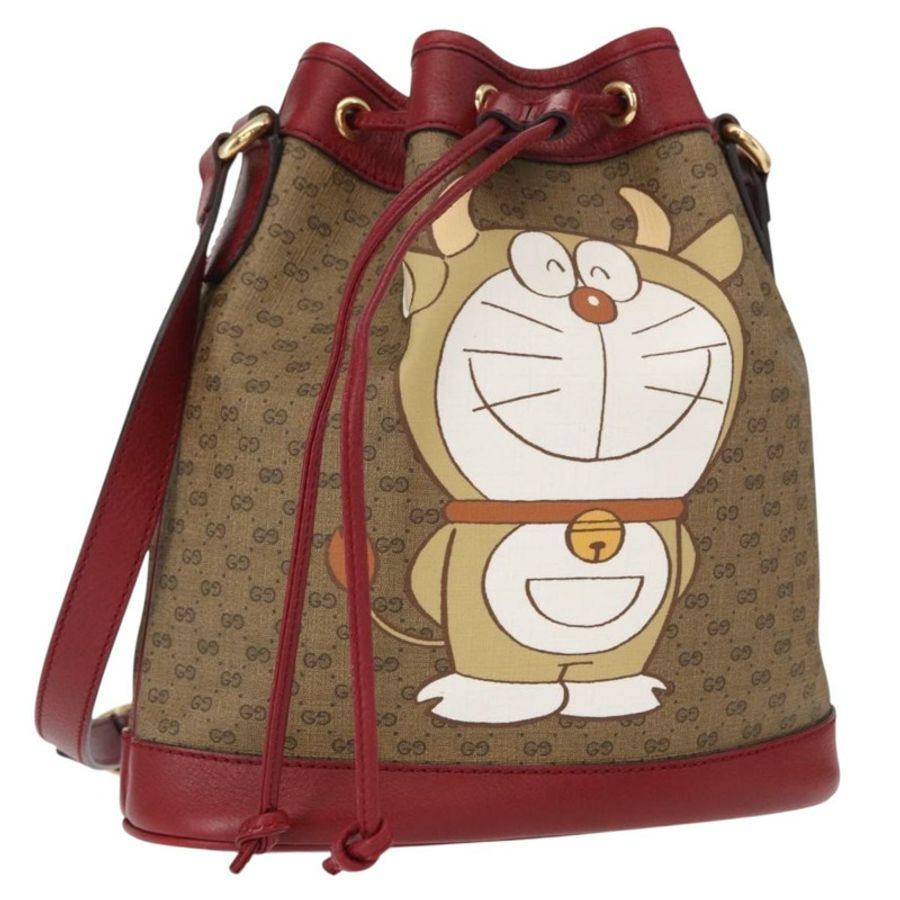 【日本直送】GUCCI Micro GG Supreme Doraemon 聯名款 PVC 手提包 625216 正品 156657SAM-0