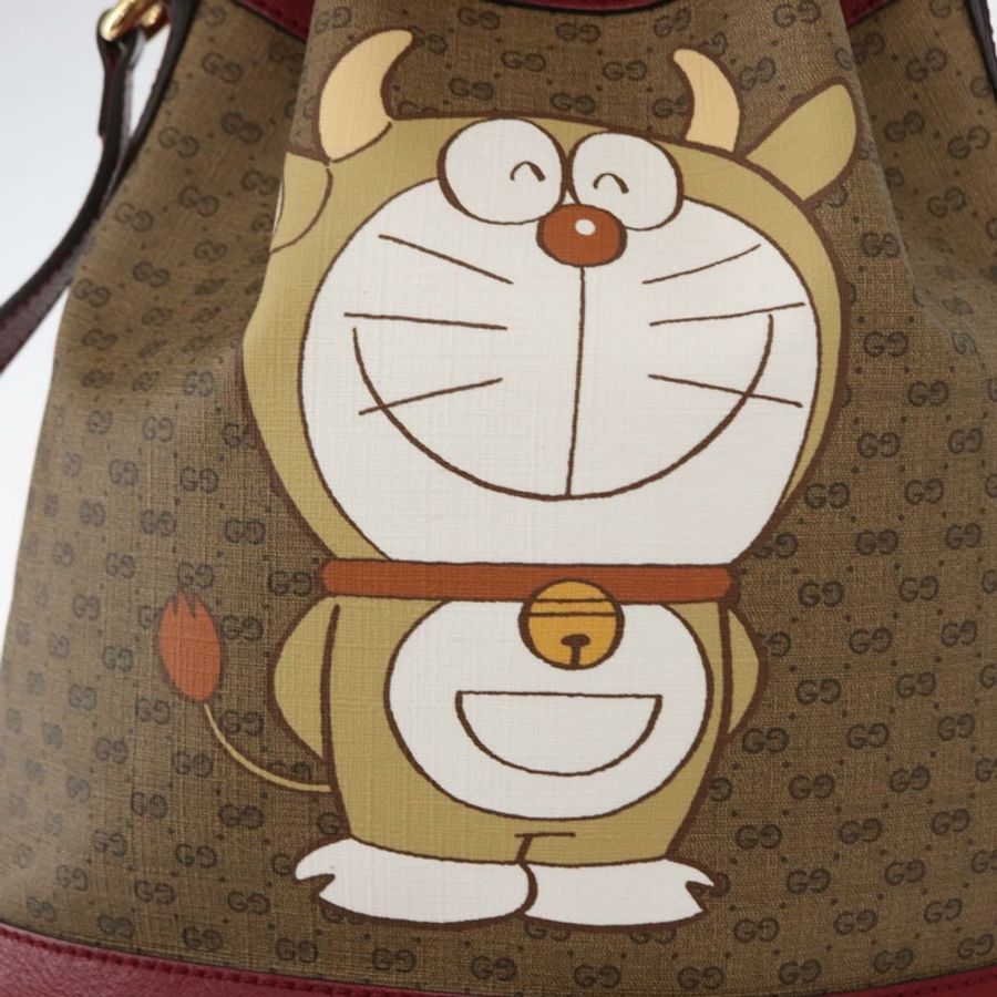 【日本直送】GUCCI Micro GG Supreme Doraemon 聯名款 PVC 手提包 625216 正品 156657SAM-18
