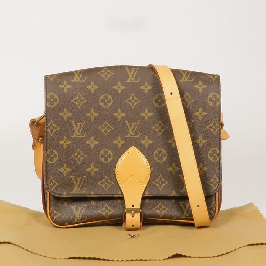 LOUIS VUITTON Monogram Cartouchiere GM金扣肩背袋-8