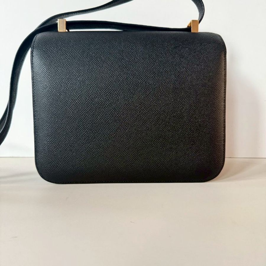 HERMES Constance MM 24 cm 康康包 EP皮 89 黑 金釦 D刻-2