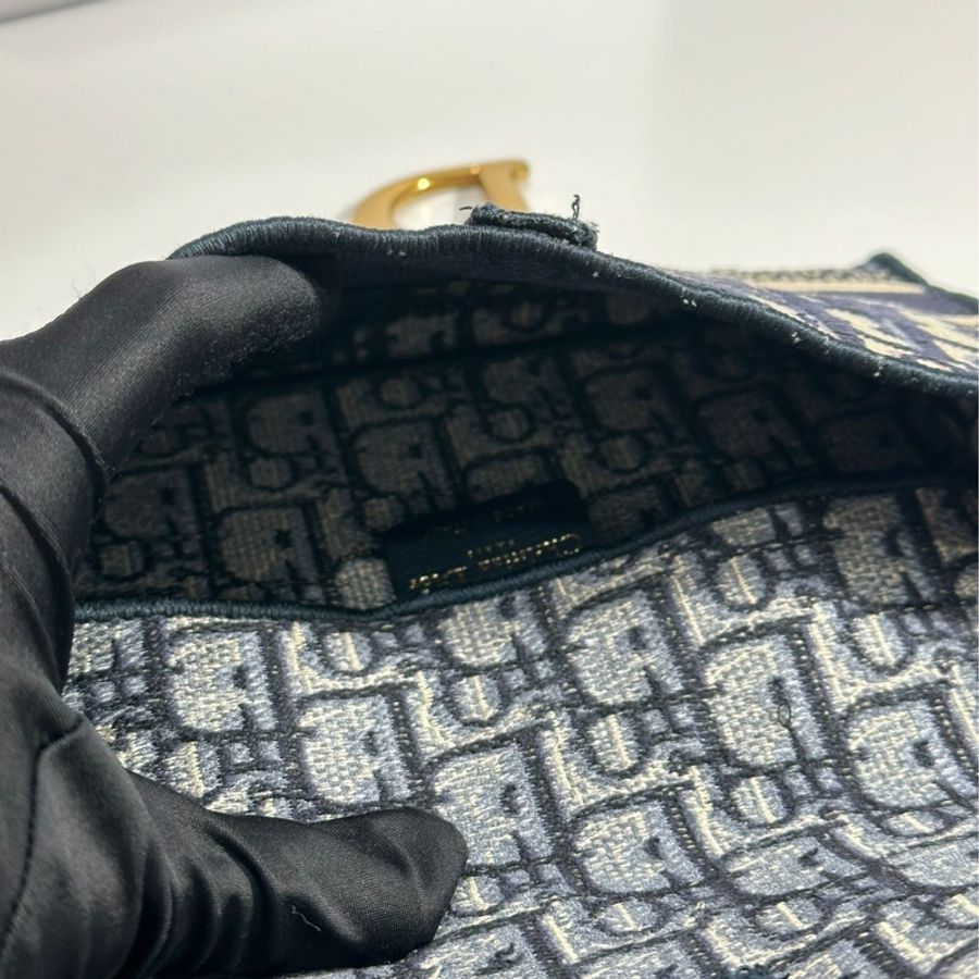 Dior Oblique 緹花 Saddle bag-13