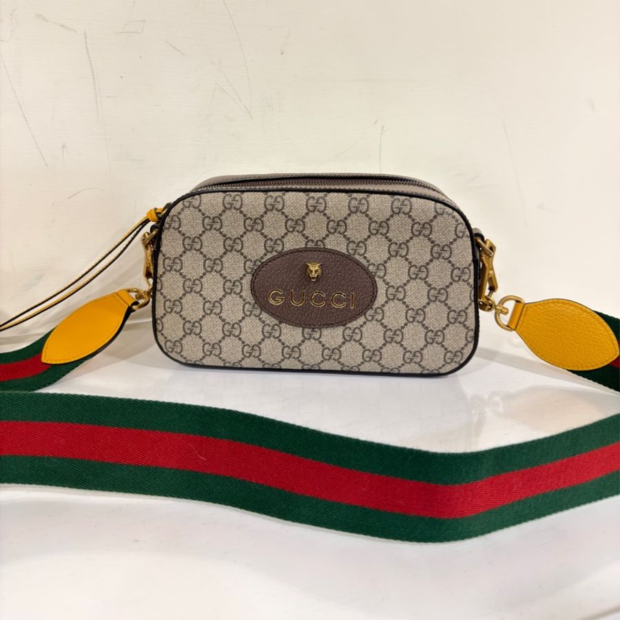 🈶台灣購證 #近新閒置 #全網最低 Gucci Ophidia虎頭相機包-3