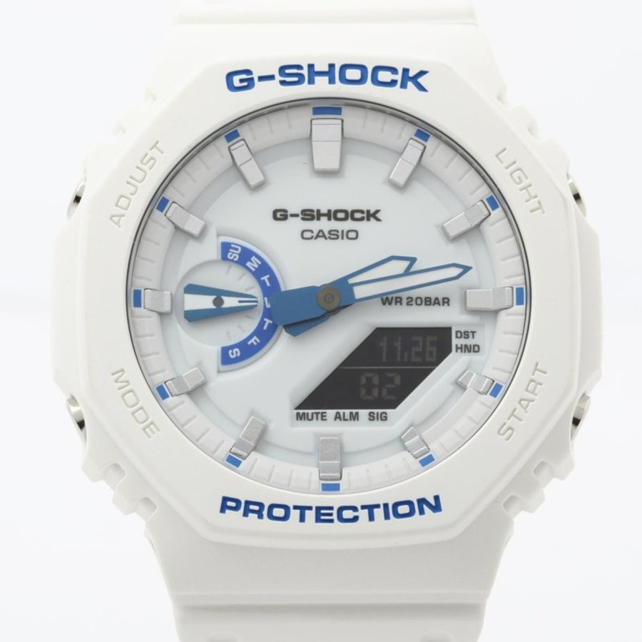 卡西歐 G-SHOCK 2100 系列 GA2100HDS7A1JF 男士腕錶，白色，碳纖維/樹脂錶殼-0