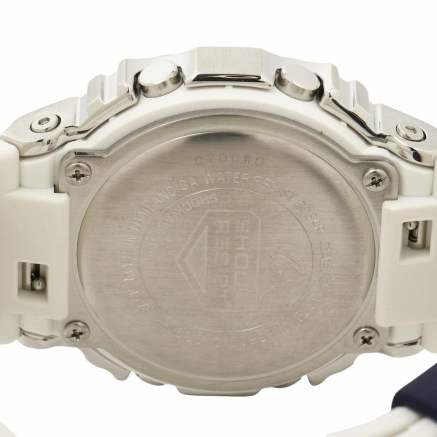 卡西歐 G-SHOCK DIGITAL 5600 系列 GM5600LC7JF 男士電子錶,銀色樹脂/不鏽鋼-3