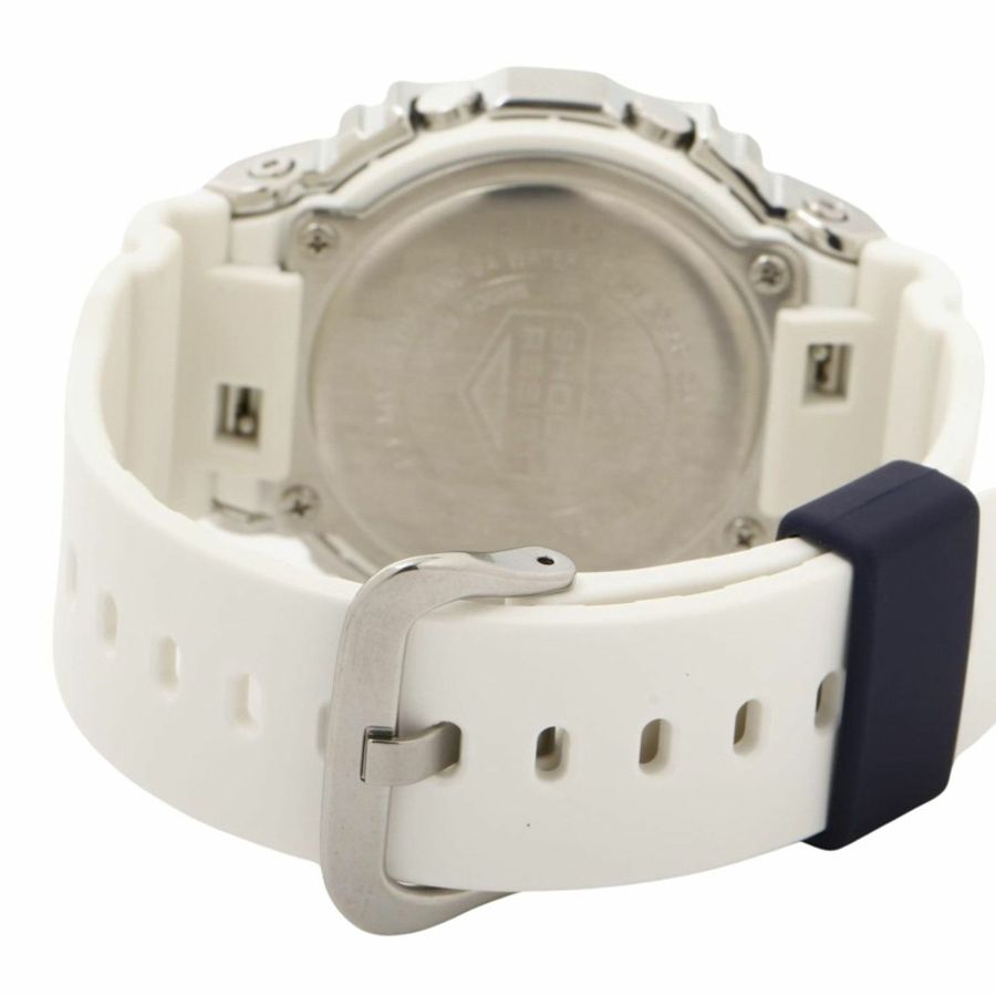 卡西歐 G-SHOCK DIGITAL 5600 系列 GM5600LC7JF 男士電子錶,銀色樹脂/不鏽鋼-4