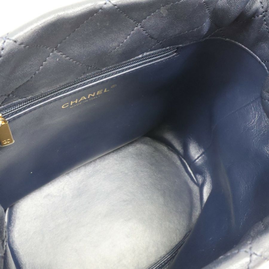 黑色牛皮抽繩包兩用包【CHANEL 香奈兒】 AS2390-5