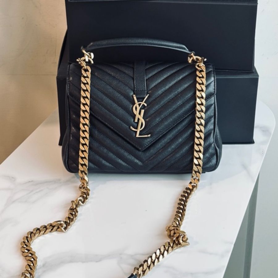 🈶購證 #99新閒置 #櫃上近🔟萬 Ysl college黑金學院包-7