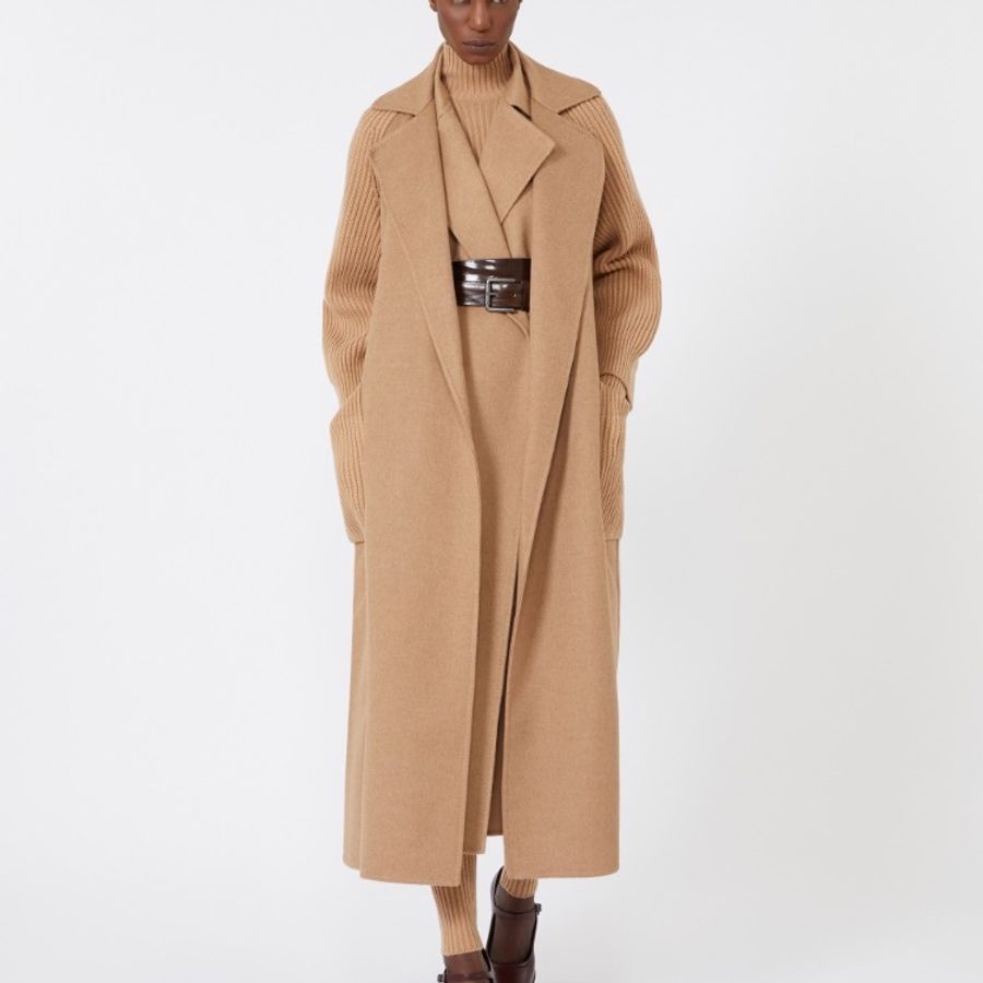 激甜全新正品附鑒定✨Max Mara weekend系列經典駝色綁帶查克斯大衣-2