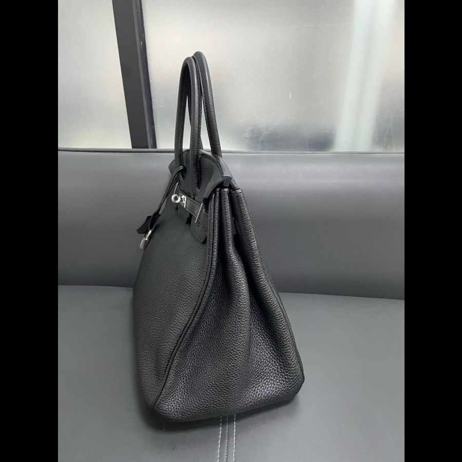 Hermes birkin35黑银-3