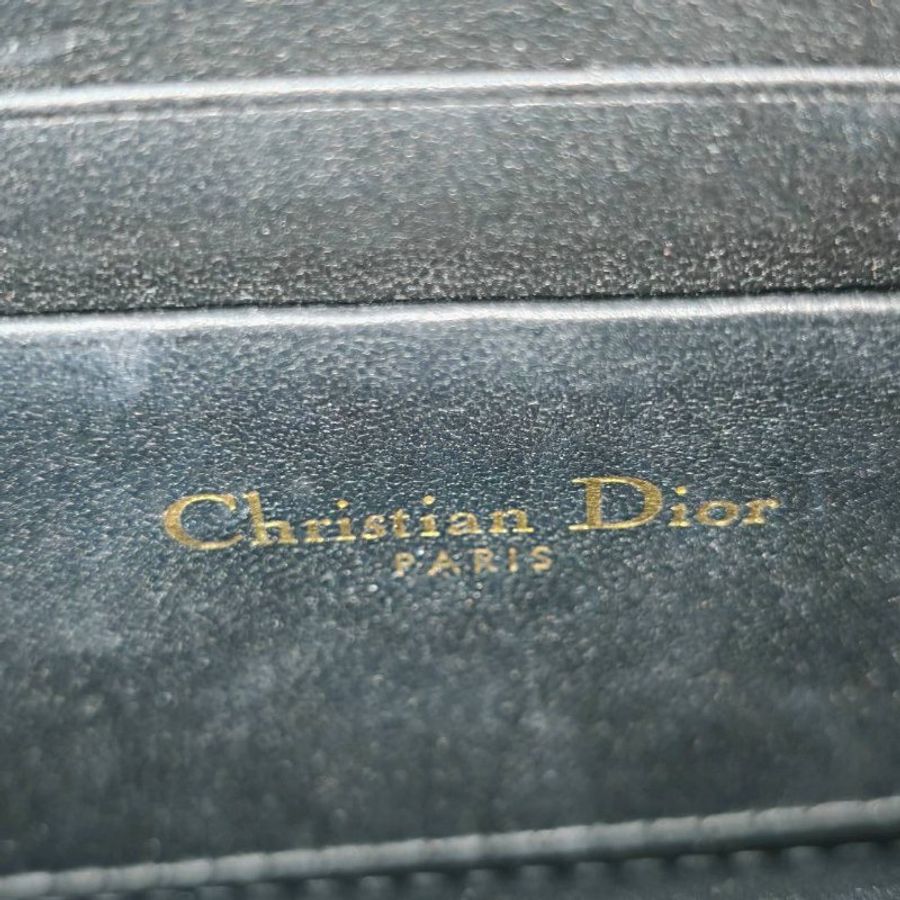 Dior Caro 黑色 藤格紋 牛皮 中號 金鏈-5