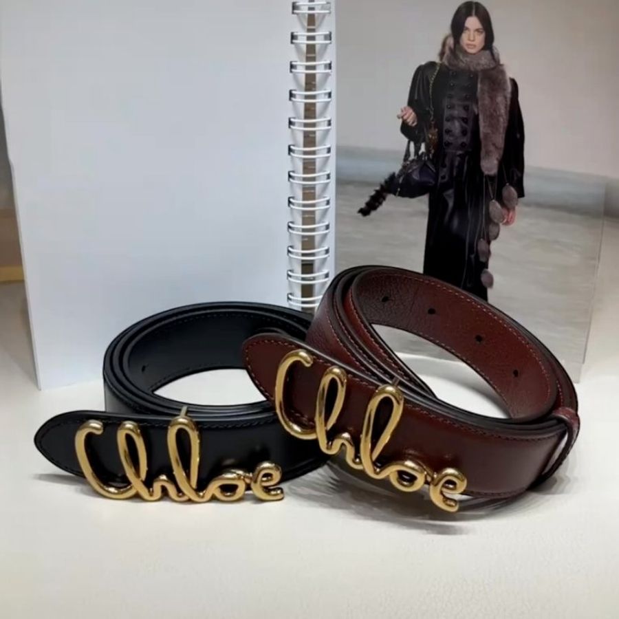 🎉新品好折扣✨Chloe Iconic 女款小牛皮 1.8公分寬標誌腰帶 S 85/ M90 / L95公分 棕色及黑色可選-7