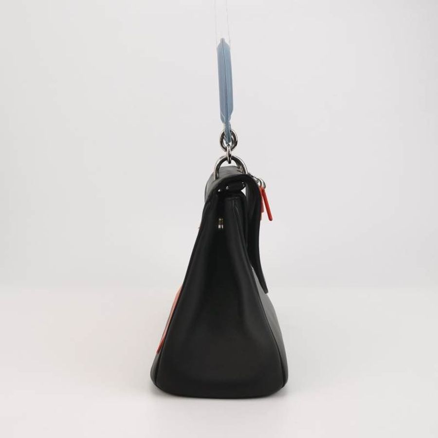 Dior Be Dior中號牛皮純色Dior字母吊飾斜挎包單肩包-3