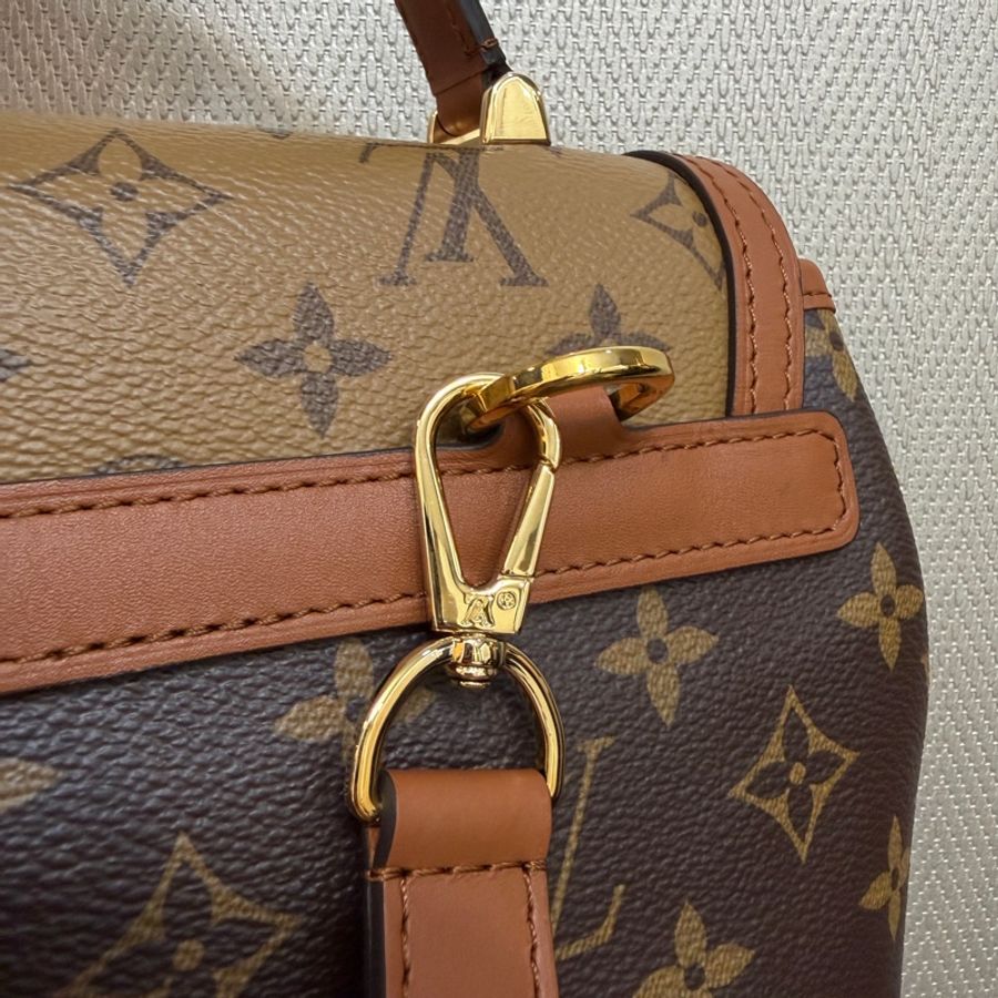 LV 雙色原花金釦Dauphine手提後背包M45142-14
