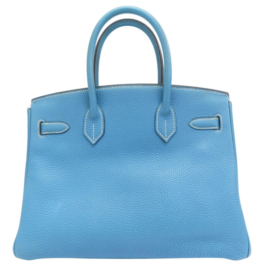 牛仔藍 Togo牛皮 Birkin 30 柏金包 手提包 口D刻 銀扣【HERMES 愛馬仕】-2
