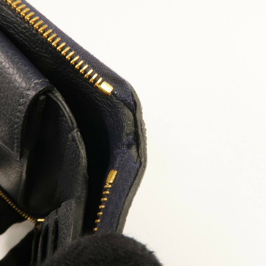 HERMES Evercolor皮革Zipper Wallet金扣錢包Bleu Nuit-14