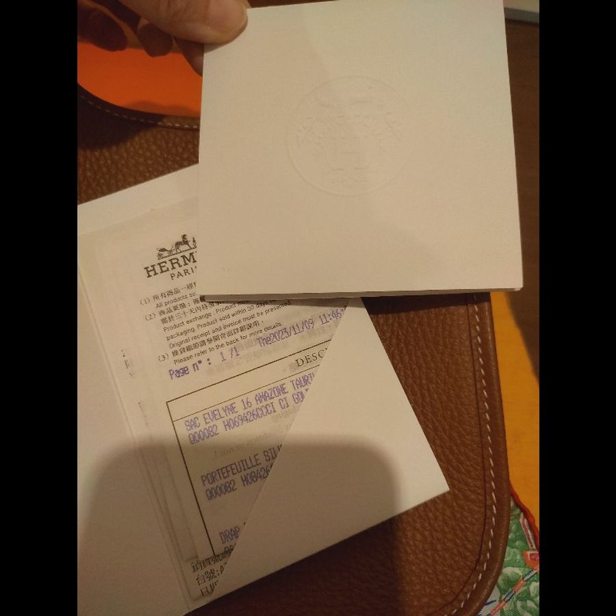 ♡ Hermès Mini Evelyne TPM經典金棕 金釦 ♡ 全配購證齊-4