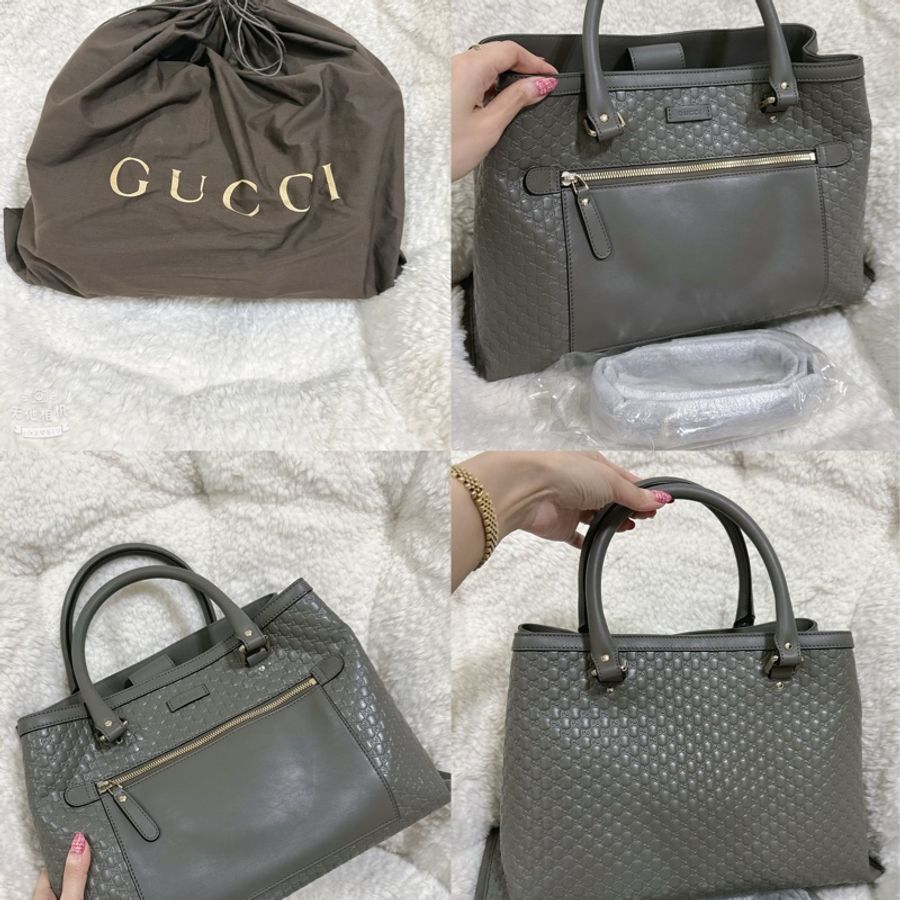 未使用Gucci 手提肩背包 (大象灰)-5
