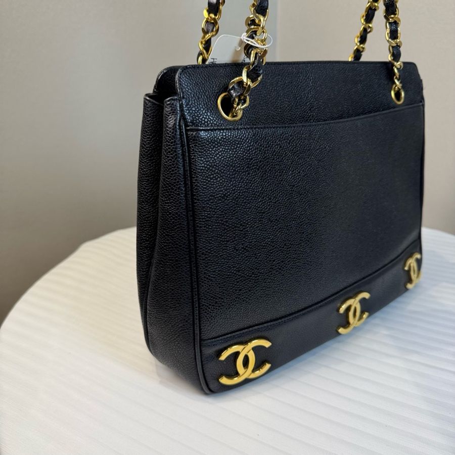 Chanel香奈兒魚子醬金球奶粉包雙面Logo ~金球款-8