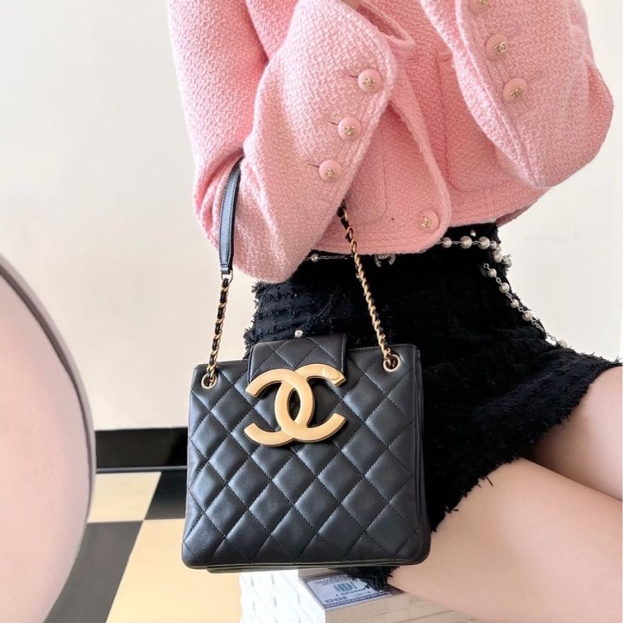 JK國際二手精品✨Chanel 大logo tote 芯片款-1