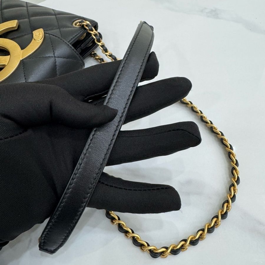 JK國際二手精品✨Chanel 大logo tote 芯片款-17