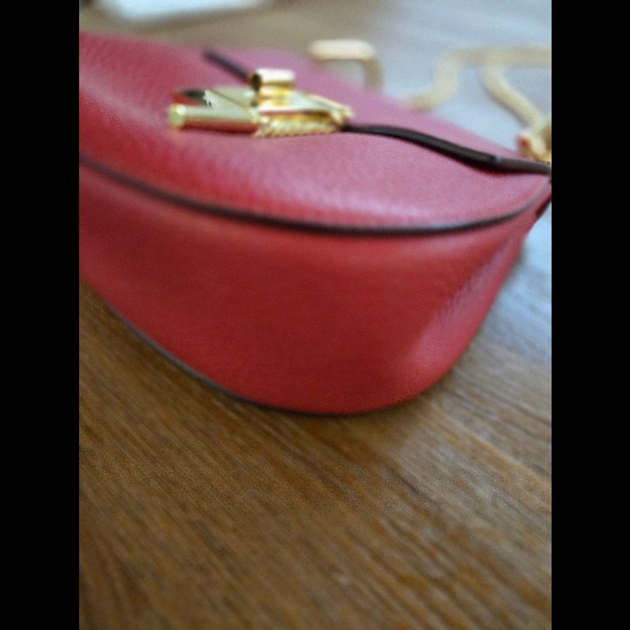 (近新閒置品)Chloe紅色牛皮小豬包-3