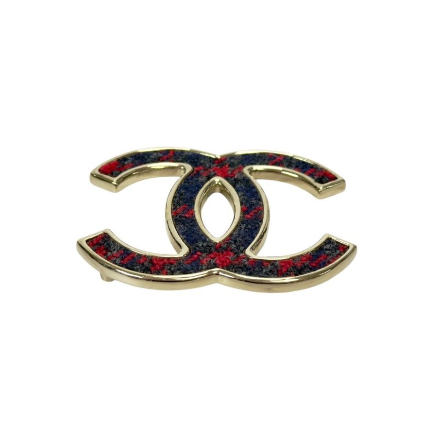 CHANEL CC 粗花呢 胸針-3