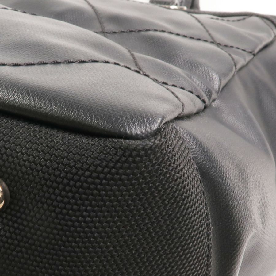 CHANEL 牛皮皮革Tote Bag銀扣手挽袋-12